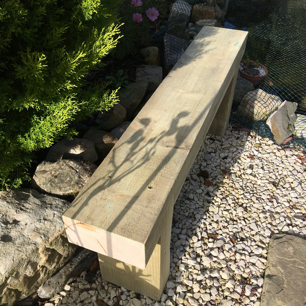 3 Seater Wooden Rustic Garden Bench Sleeper Seat Outdoor Patio L120cm H45cm W20cm for Cozy Relaxation