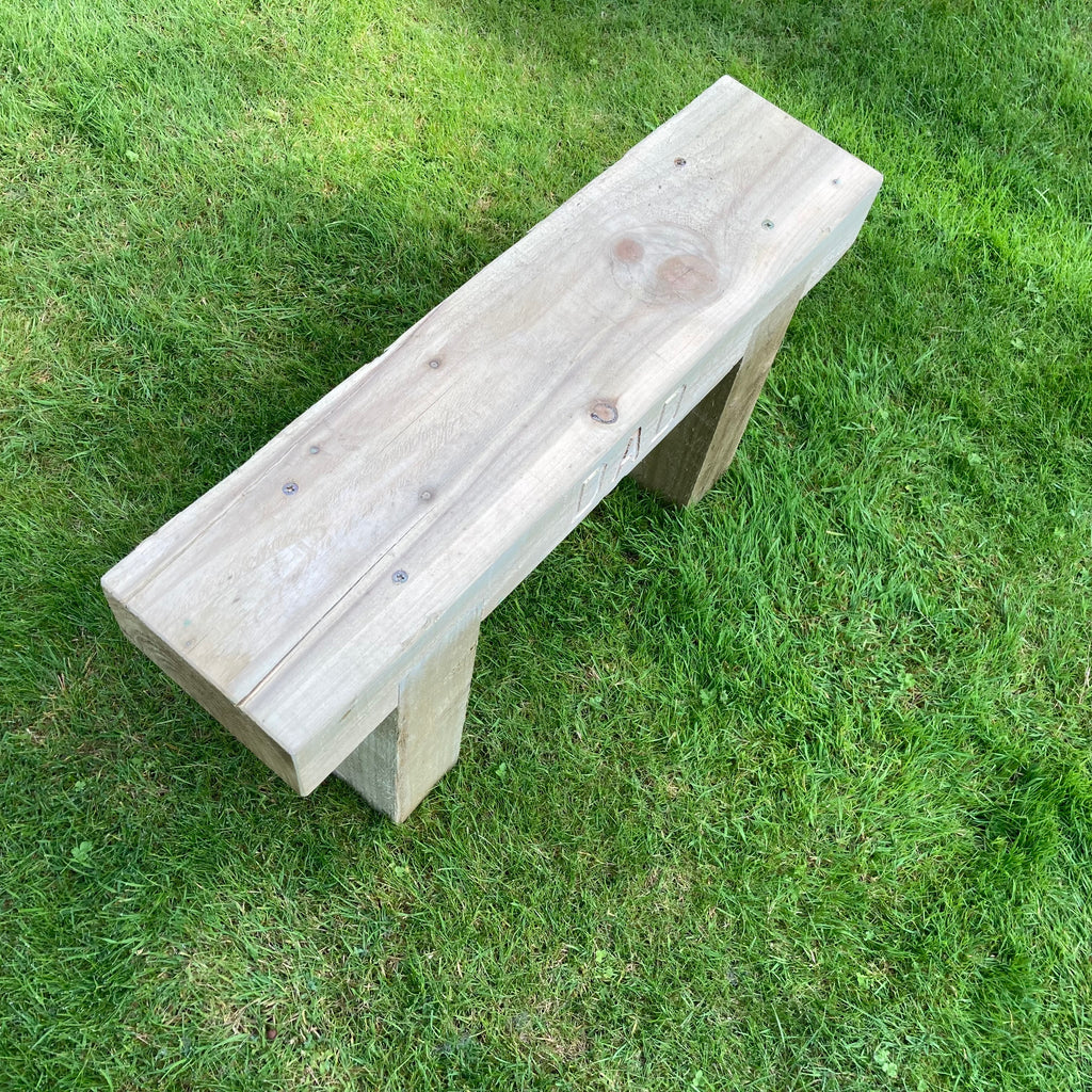 1 Seater Custom Engraved Wooden Rustic Garden Bench Sleeper Seat Outdoor Patio L100cm H45cm W20cm for Cozy Relaxation (Copy)