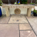 3 Seater Custom Engraved Wooden Rustic Garden Bench Sleeper Seat Outdoor Patio L120cm H45cm W20cm for Cozy Relaxation