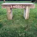 1 Seater Custom Engraved Wooden Rustic Garden Bench Sleeper Seat Outdoor Patio L100cm H45cm W20cm for Cozy Relaxation (Copy)