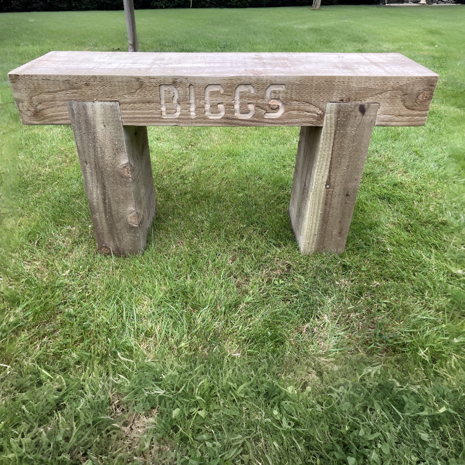 1 Seater Custom Engraved Wooden Rustic Garden Bench Sleeper Seat Outdoor Patio L100cm H45cm W20cm for Cozy Relaxation (Copy)