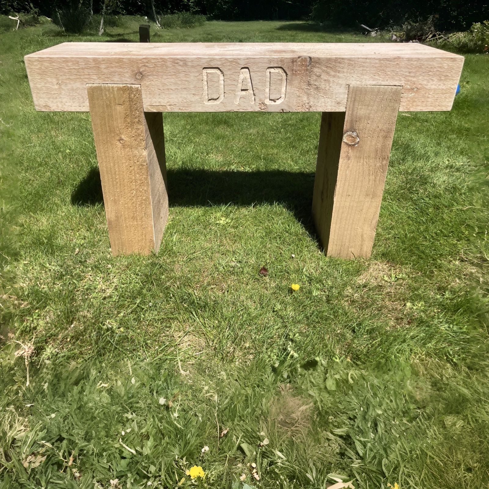 1 Seater Custom Engraved Wooden Rustic Garden Bench Sleeper Seat Outdoor Patio L100cm H45cm W20cm for Cozy Relaxation (Copy)