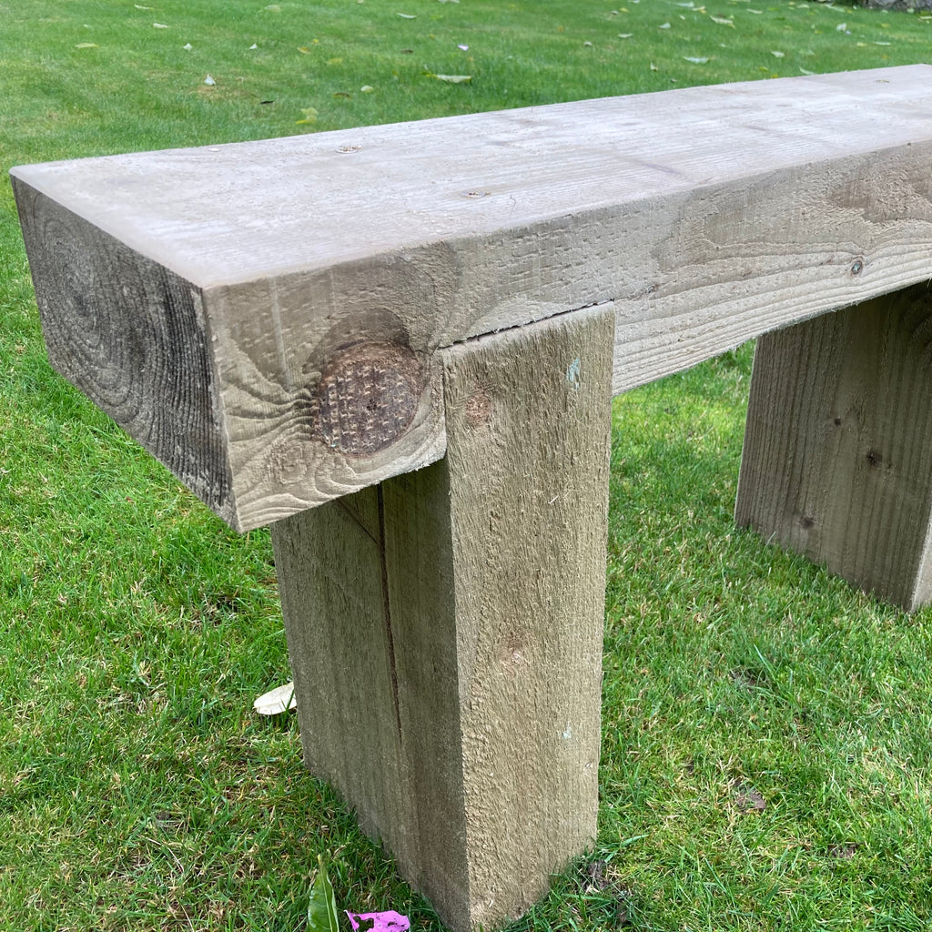1 Seater Wooden Rustic Garden Bench Sleeper Seat Outdoor Patio L80cm H45cm W20cm Cozy Lounging Furniture for Gardens