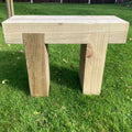 Mini 1 Seater Wooden Rustic Garden Bench Sleeper Seat Outdoor Patio L60cm H45cm W20cm Cozy Lounging Furniture
