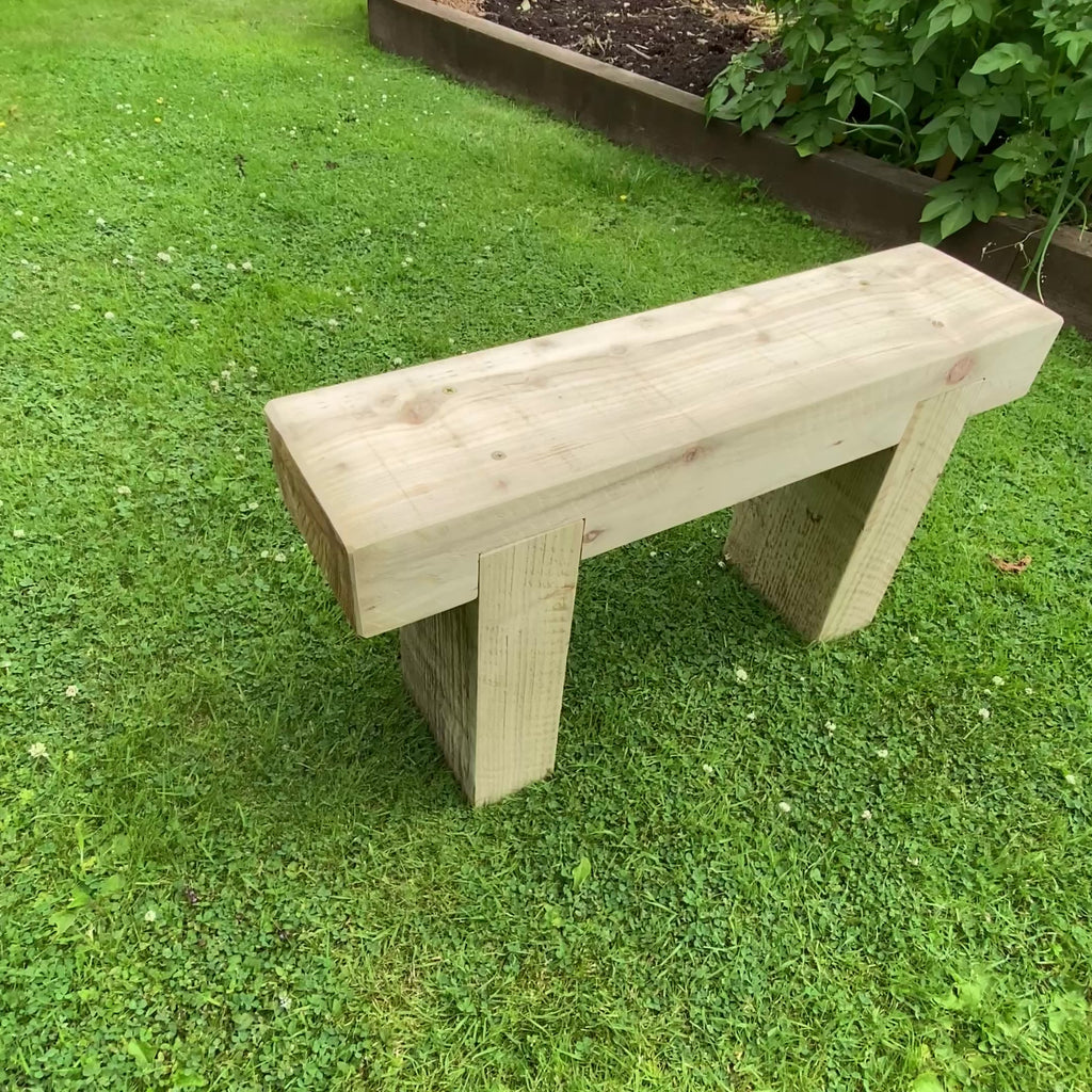 1 Seater Wooden Rustic Garden Bench Sleeper Seat Outdoor Patio L80cm H45cm W20cm Cozy Lounging Furniture for Gardens
