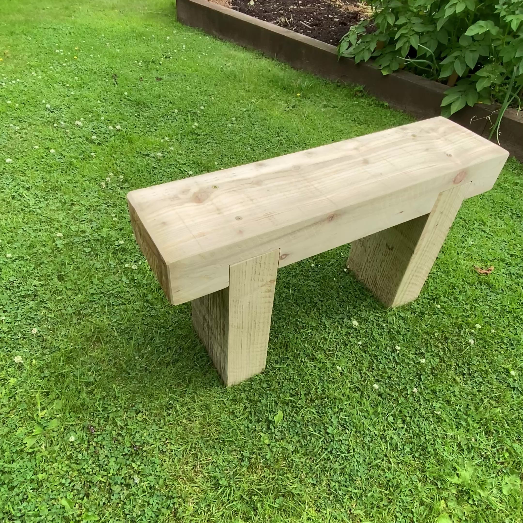 1 Seater Wooden Rustic Garden Bench Sleeper Seat Outdoor Patio L80cm H45cm W20cm Cozy Lounging Furniture for Gardens